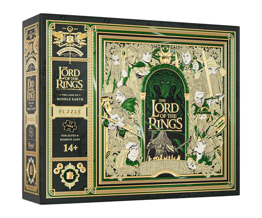 theory11 lord of the rings puzzle cover with premium artwork for display