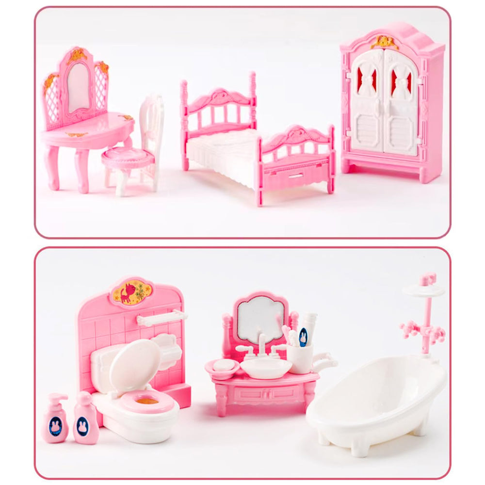 Thildani 35pcs dollhouse living room furniture for cozy mini scenes.