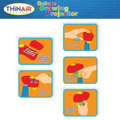 Thin Air Brands projector features rugged ABS plastic for durability.