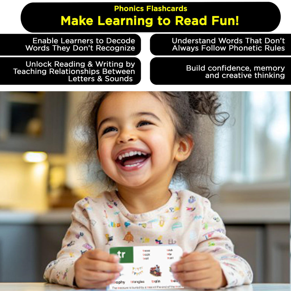 Think Tank Scholar phonics flashcards jumbo size improve readability for beginners
