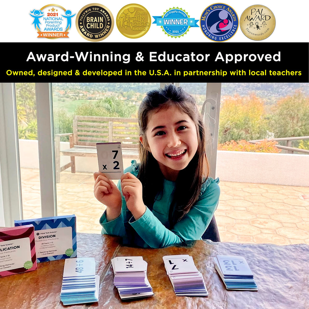 Think Tank Scholar travel size laminated cards are durable for on the go learning