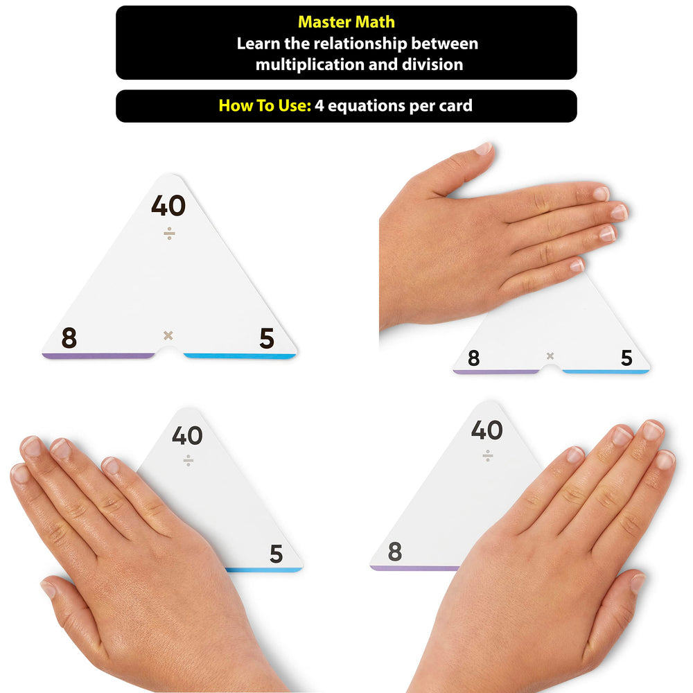Think Tank Scholar triangle flashcards include a tab system to sort mastered vs unmastered
