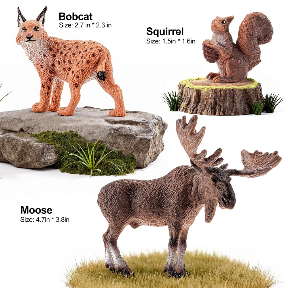 THINKBAY grizzly bear figurine enhances tactile exploration and pretend safari.