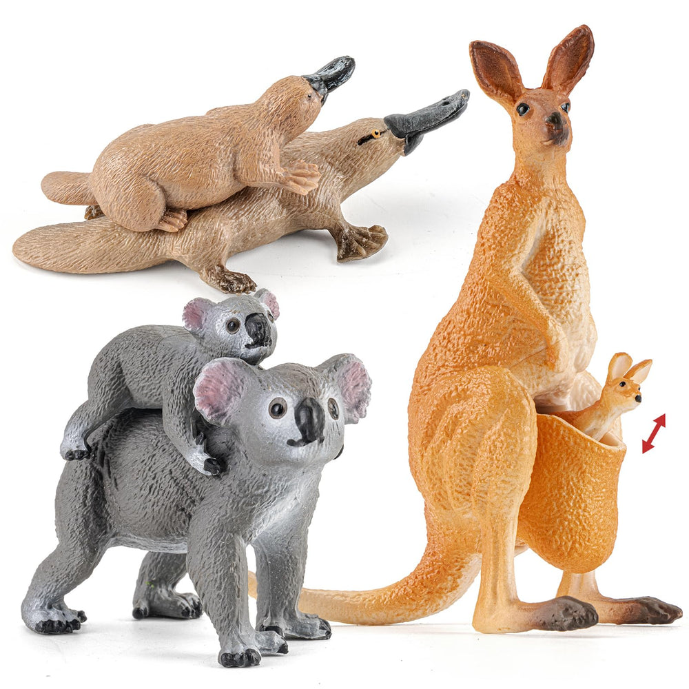 THINKBAY Australian koala with cub figurine for imaginative play