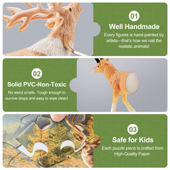THINKBAY reindeer figurine detailing for festive role-play adventures