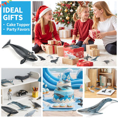 THINKBAY gray whale figurine great for shelf decor and learning.