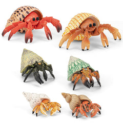 THINKBAY hermit crab figurine set for imaginative play and classroom display.