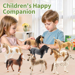 ThinkBay Andalusian mare figurine—bright finish inspires pretend ranch.