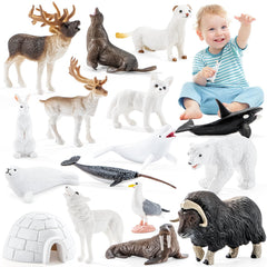 THINKBAY Igloo scene figurine creates cozy Arctic tableaux.