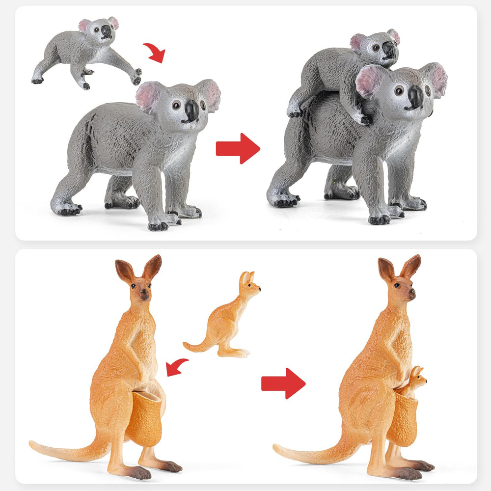 THINKBAY Koala figurine hand-painted for vibrant display and play