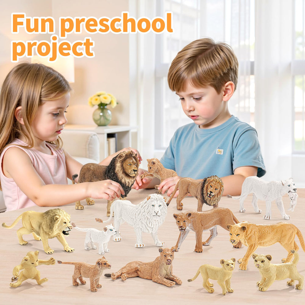 ThinkBay male lion figure with realistic mane for display and play.