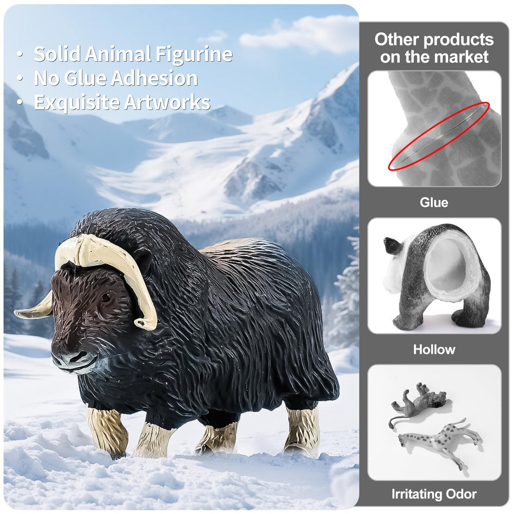 THINKBAY Orca figurine ideal for educational decor and cake toppers.