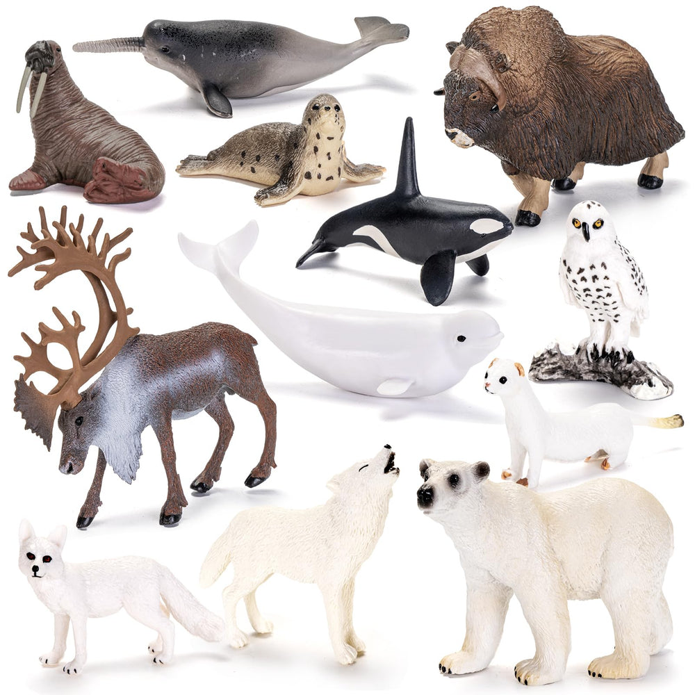 THINKBAY polar bear figurine for imaginative Arctic play and display.