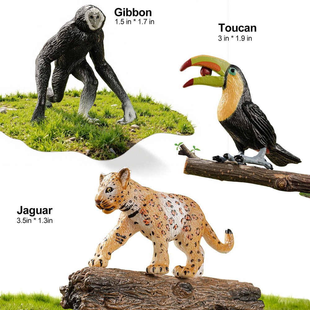 THINKBAY rainforest monitor lizard figurine adds dynamic detail for pretend habitats
