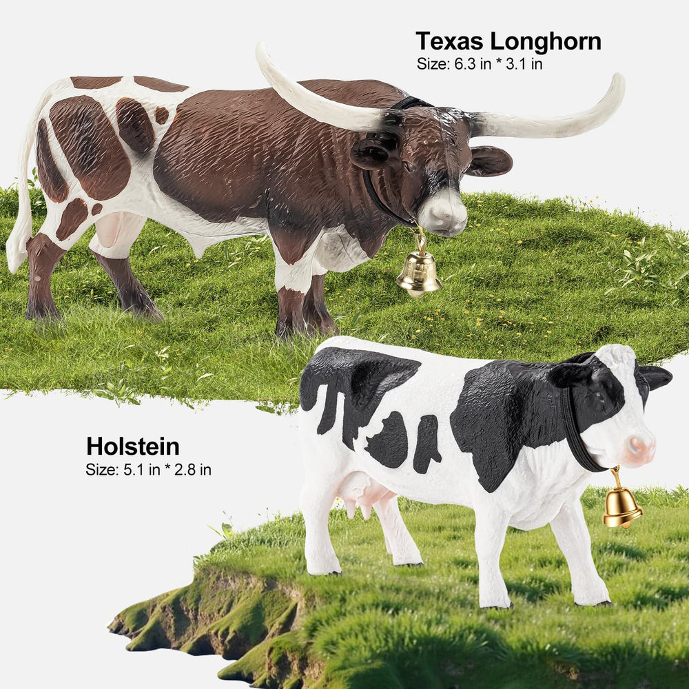 ThinkBay Texas Longhorn bull figurine in durable, kid-friendly design