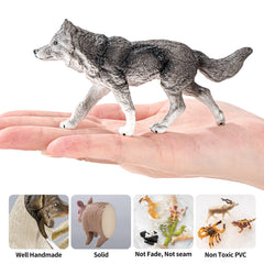 THINKBAY wolf pup figurine capturing playful curiosity for kids