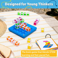 ThinkFun Gravity Maze Builder in use by a child promotes spatial reasoning