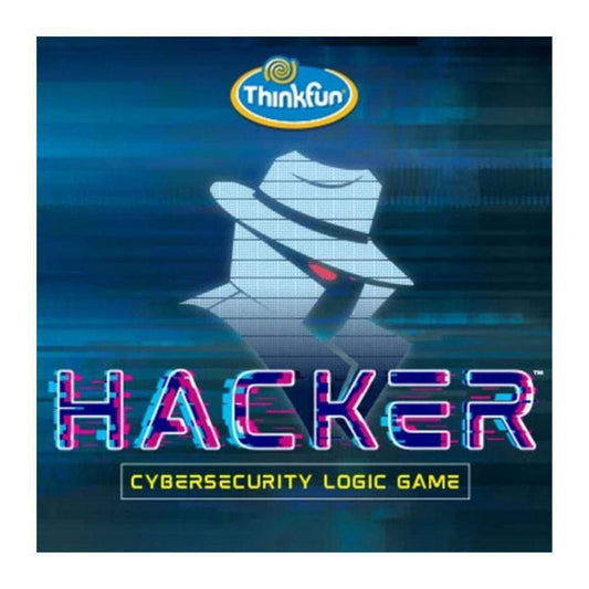 ThinkFun Hacker game grid for strategic puzzle solving.
