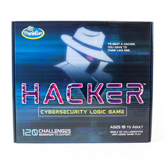ThinkFun Hacker transaction tiles depict data flows during puzzles.