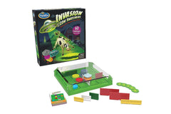 ThinkFun Invasion of the Cow Snatchers grid demonstrates strategic puzzle-solving for curious minds.