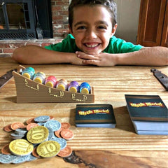 ThinkFun Mystic Market supply shift cards displayed, signaling dynamic market twists.