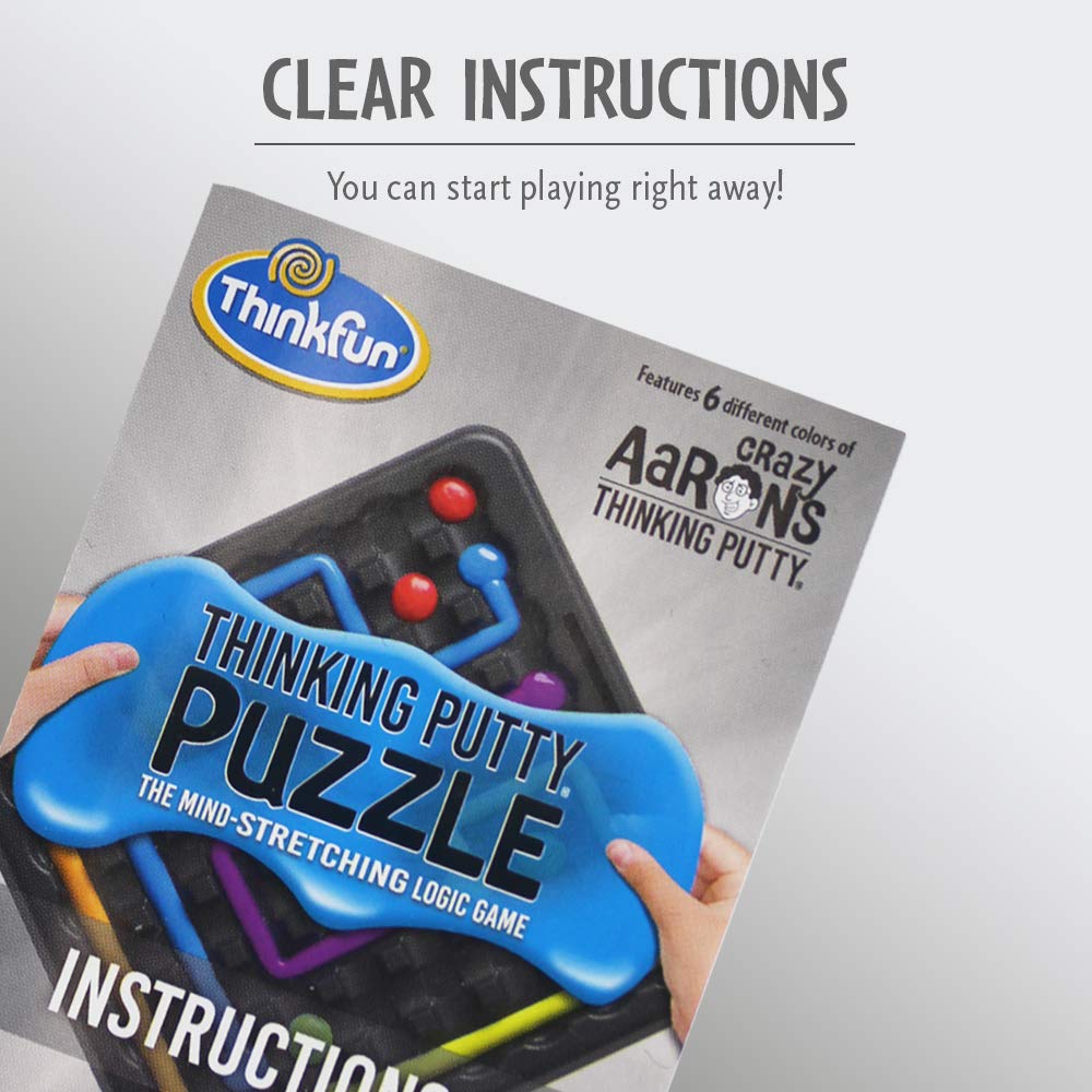 Challenge cards for ThinkFun Thinking Putty Puzzle offering stepwise learning