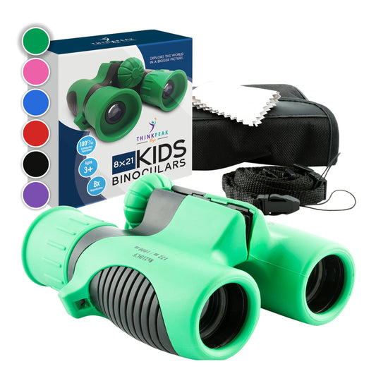 Think Peak binoculars for kids showcase compact design for easy outdoor viewing.