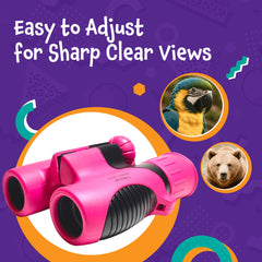 THINKPEAK Pink Binoculars in carrying case for safe transport