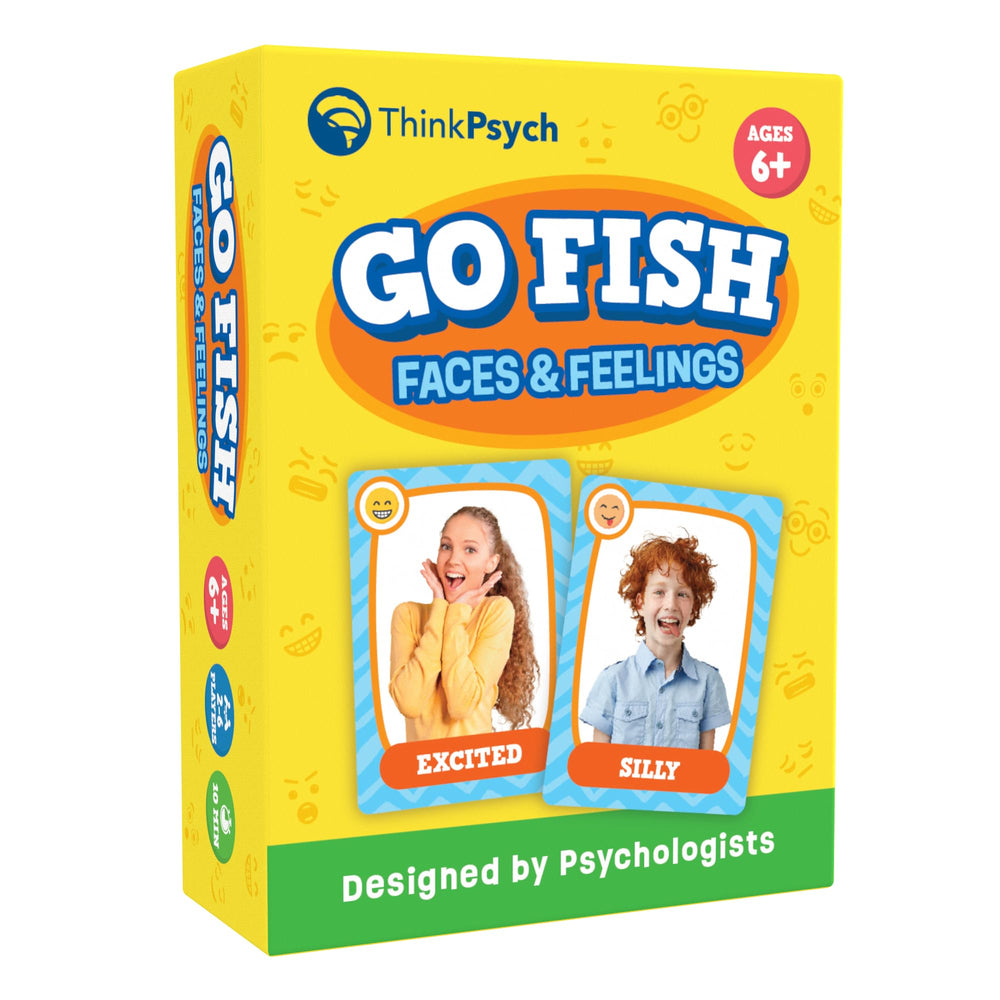 ThinkPsych Go Fish faces feelings cards enable expressive learning for home and therapy.