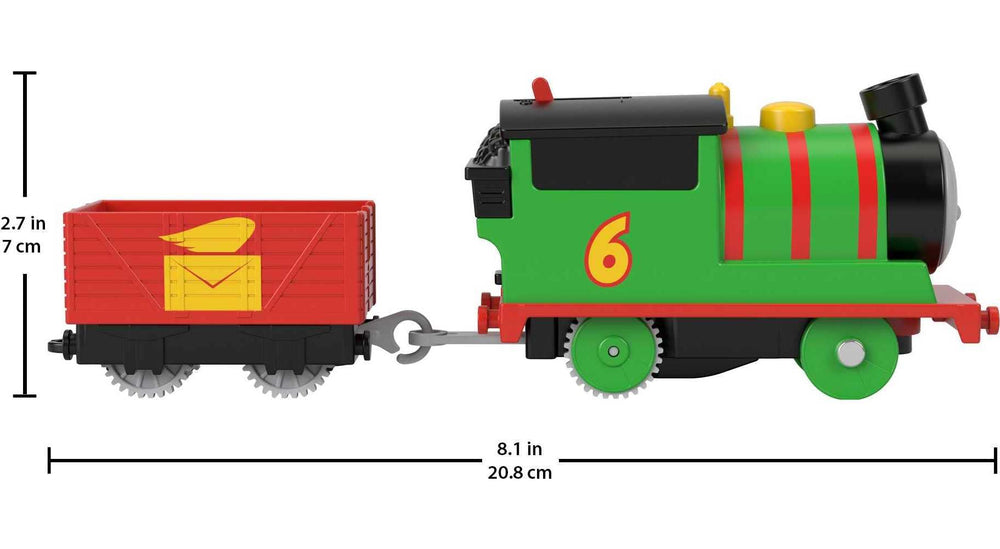 Percy with tender attached, perfect for pretend cargo deliveries.