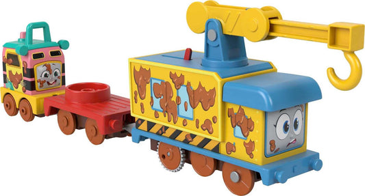 Thomas & Friends Carly Crane mud-splatter engine ready for imaginative play.