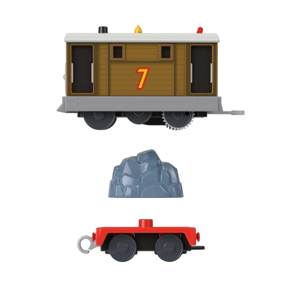 THOMAS & FRIENDS Toby locomotive with connectors ready for expanding play.