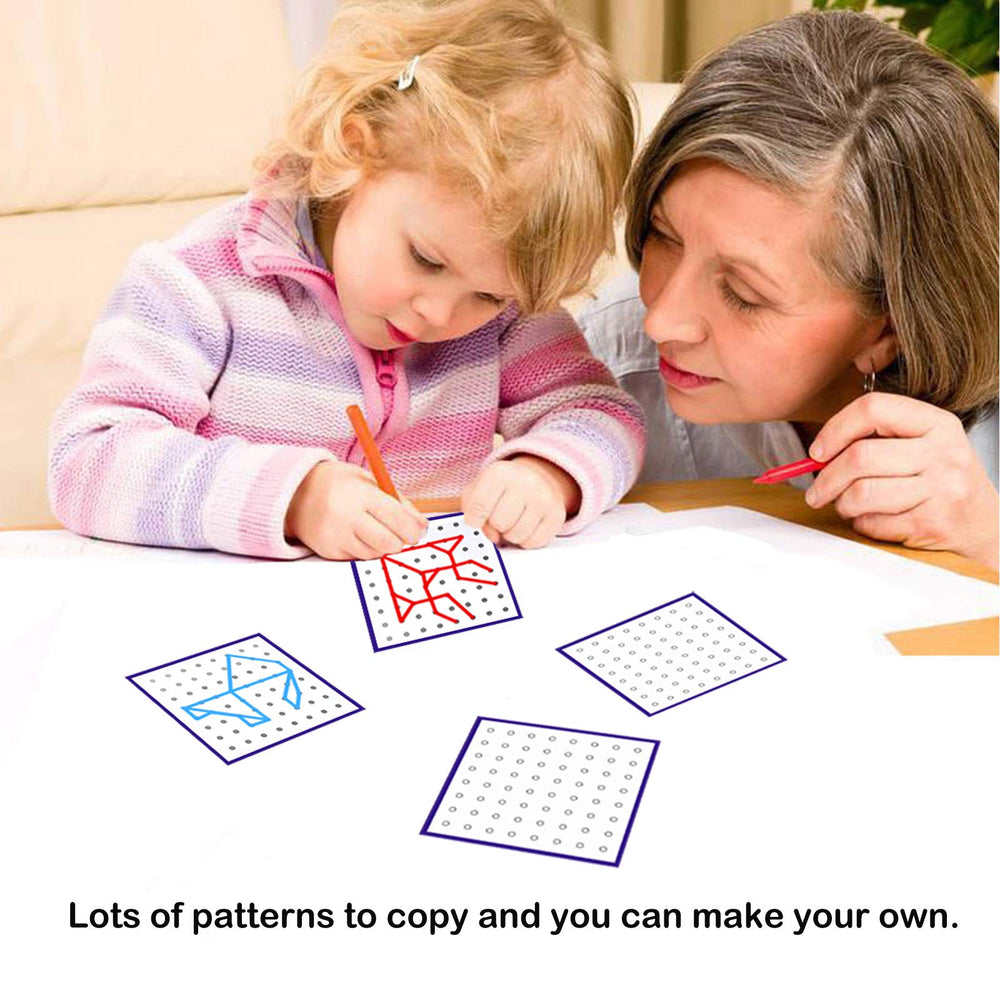Thoth Montessori Geoboard close up of umbrella head pins anchoring bands