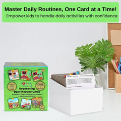 Thought-Spot sequencing cards with stand-up dividers for easy classroom or therapy access