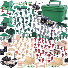 Three Otters army playset soldiers ready for imaginative battlefield scenarios.