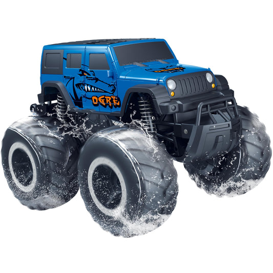 Threeking 1:16 waterproof monster truck side view for versatile terrain play