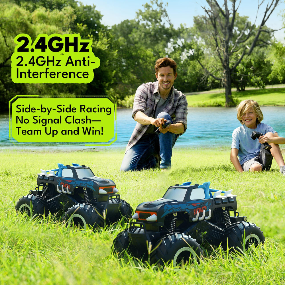 Threeking Monster Truck racing up to six units with long range