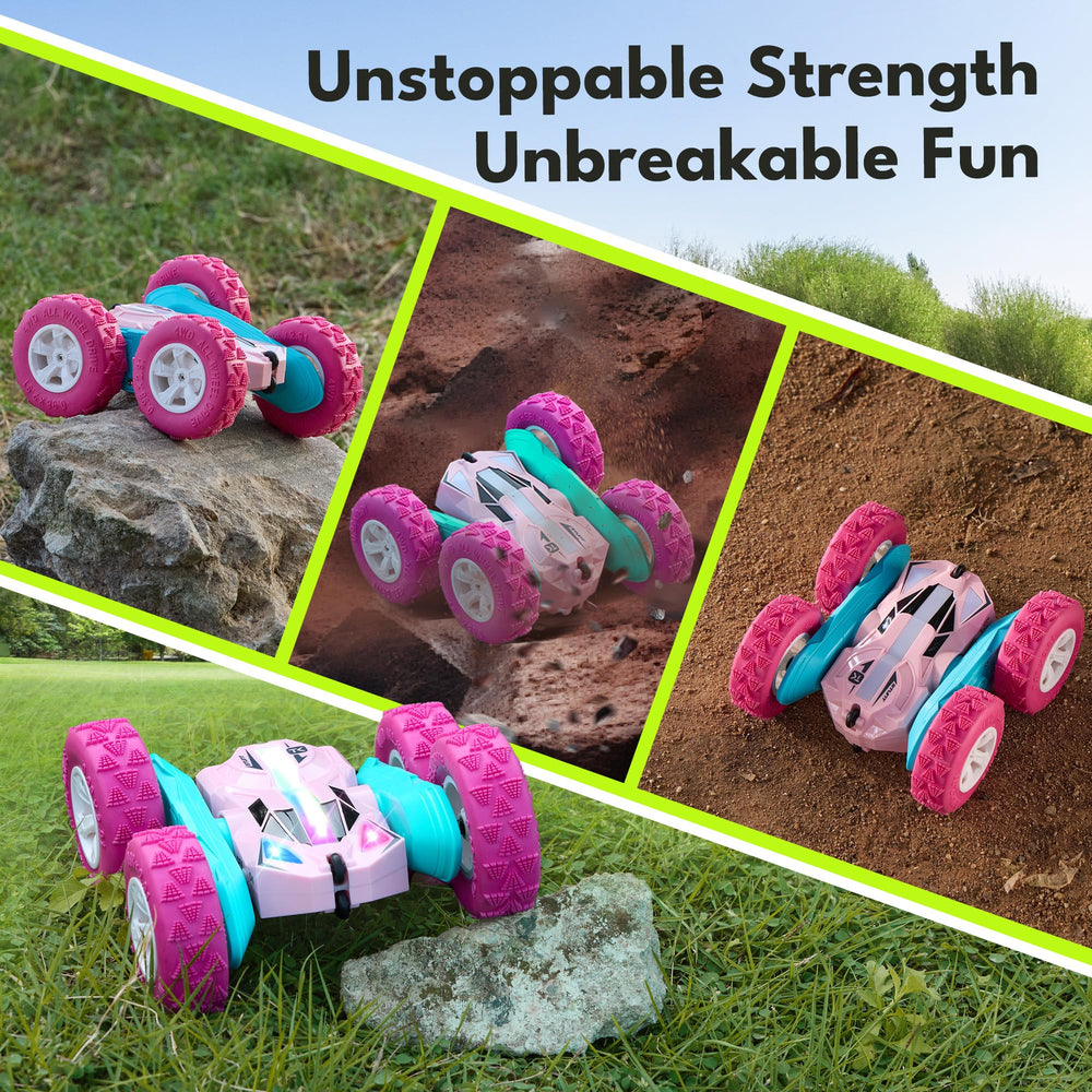 Threeking RC car 360 flips action demonstrates impressive stunt capability