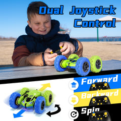 Threeking RC stunt car anti-skid tires provide strong grip