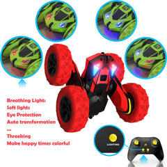 Threeking RC stunt car delivers powerful acceleration with rugged tires.