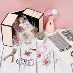 Thrilez Shrinky Plastic Sheets coloring side frosted surface ideal for easy coloring and shading.