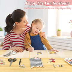 Thrilez Shrinky Plastic Sheets kids crafting, perfect for classroom projects and family creative time.
