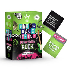 Throwback Lyrics 90s rock trivia cards spark nostalgia and competitive fun.