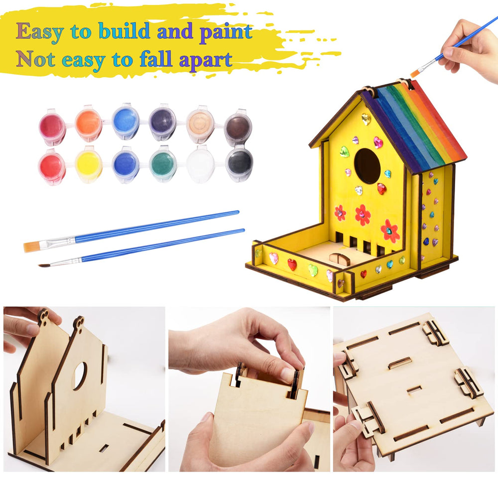 The 2-pack includes two feeders and wind chimes for collaborative family crafting.