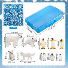 Thyle Winter Polar Sensory Bin blue forceps encourage precise sorting and counting activities.
