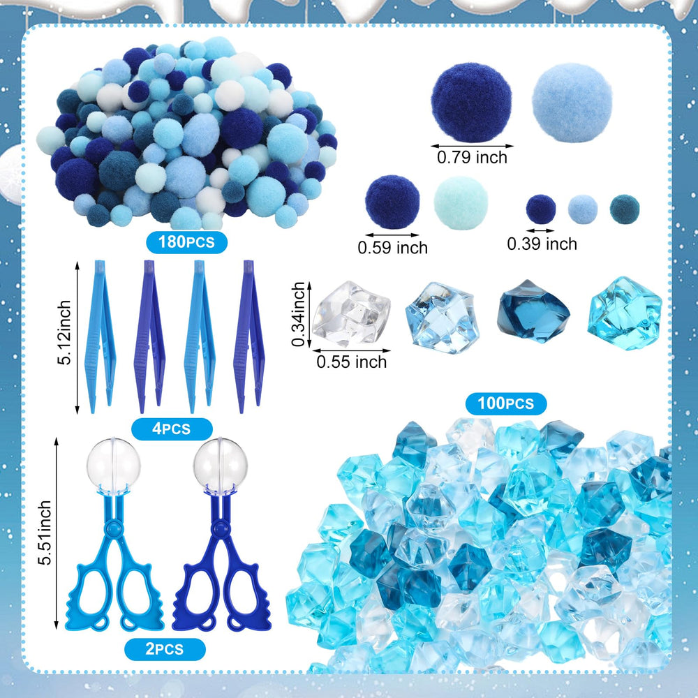 Thyle Winter Polar Sensory Bin blue storage box keeps components organized after play.