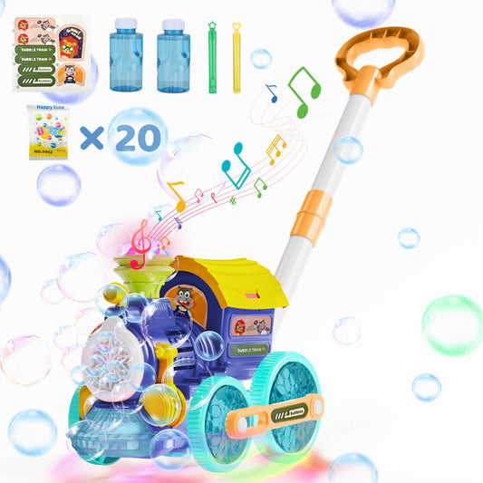 TI-TOO Bubble Musical Train blue with bubbles and lights for indoor play.