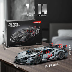 TIALLOW sports car exterior close-up highlights the glossy black finish and aerodynamic contours.