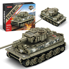 TIALLOW Tiger Tank front view for display and hands-on play
