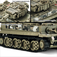 TIALLOW Tiger Tank tracks in motion for realistic assembly experience